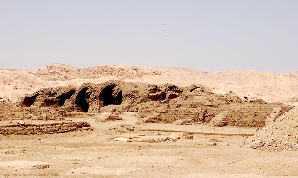 Mud brick storage magazines at the Ramesseum.