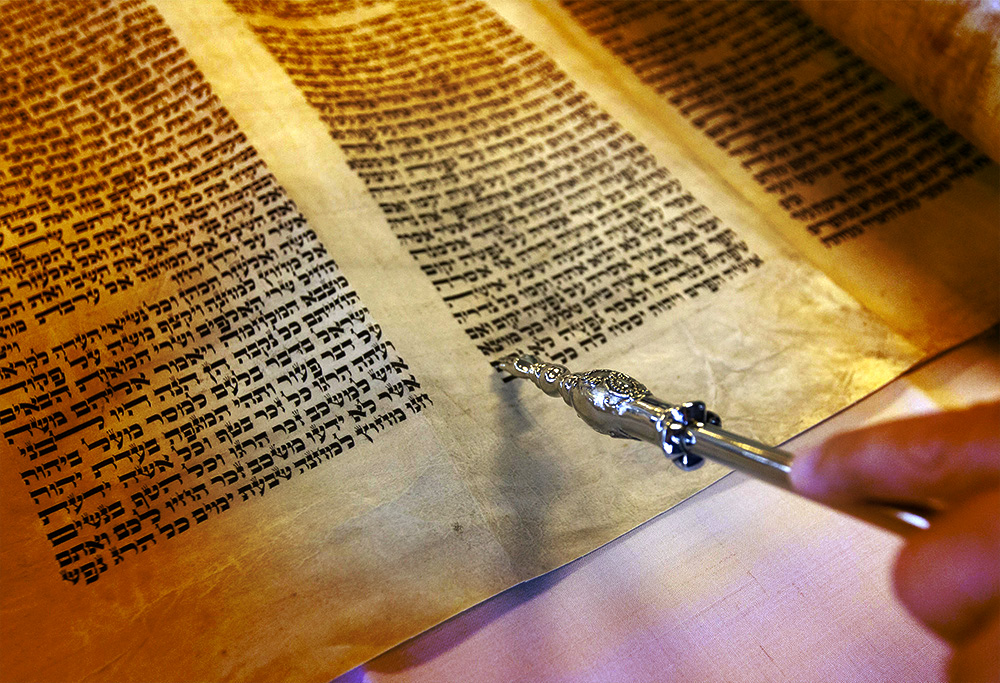 A torah scroll.