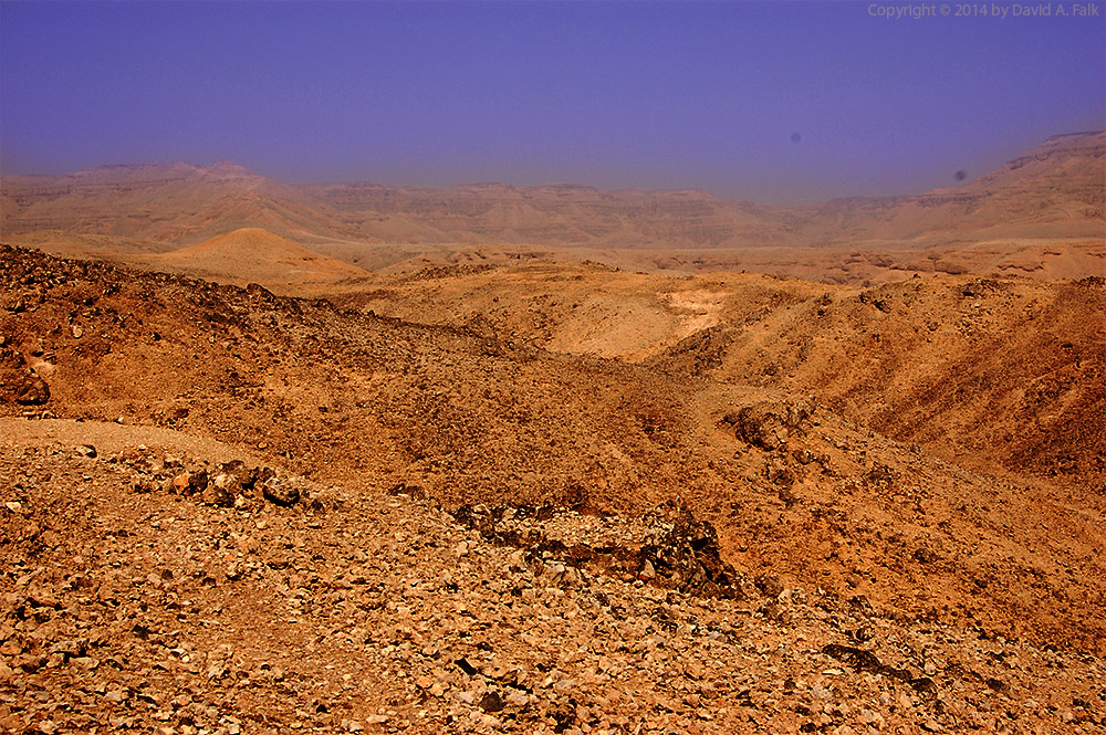 Outside of Dra Abd el Naga in the Egyptian desert.